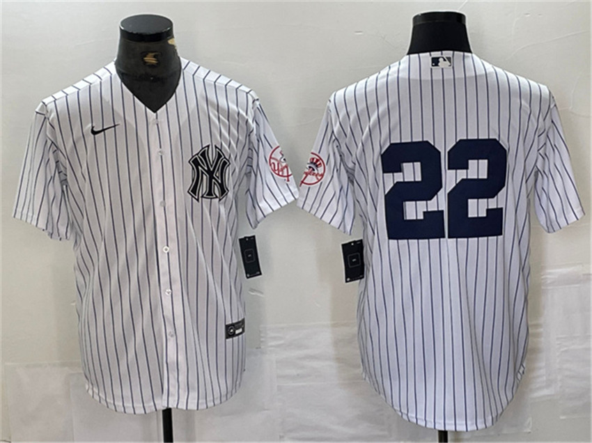 Men's White New York Yankees #22 Juan Soto Cool Base Stitched Baseball Jersey
